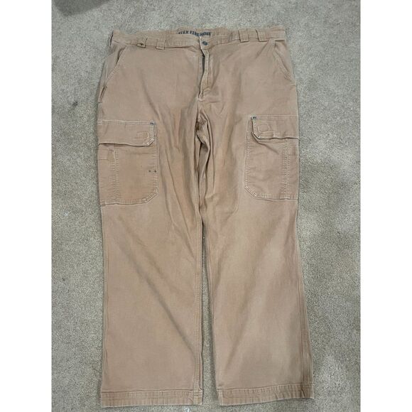 Duluth Trading Mens‎ Flex Fire Hose Cargo Work Pants Brown Size 50X34 Carpenter - Picture 1 of 8